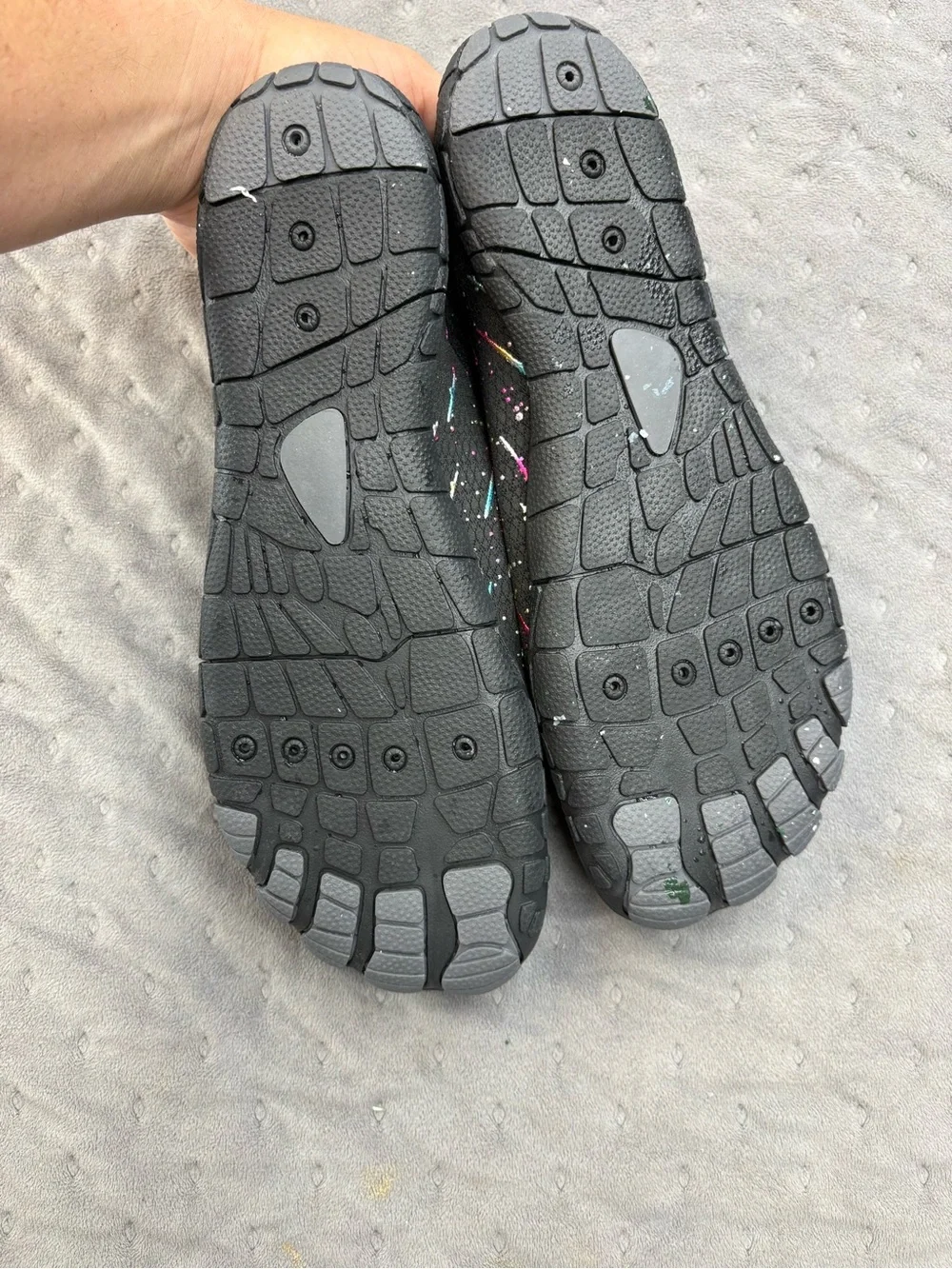 Men's Black Boat Shoes with Color Splash Accents